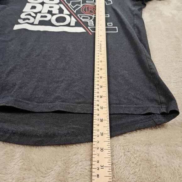Superdry Sport Spell Out Logo Tee Mens Sz L Black Short Sleeve Graphic T-Shirt - Picture 4 of 10